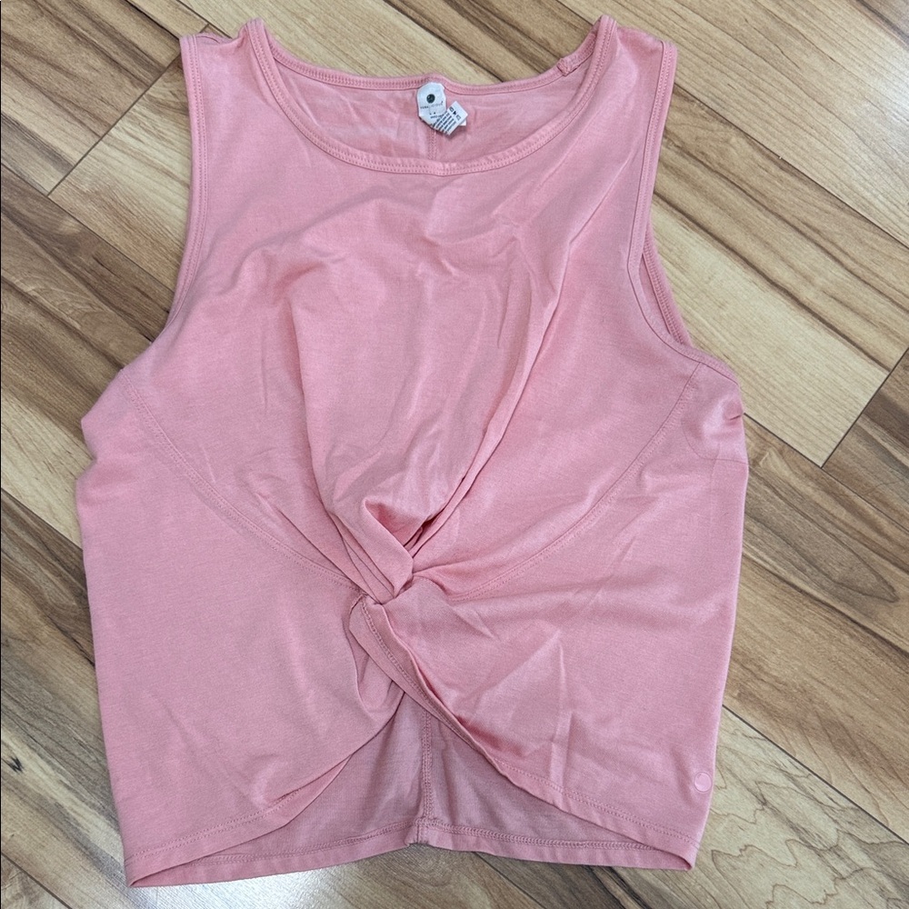 Yogalicious pink  Twist Front Tank Top